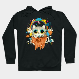 Cats Morning Tripping Dripping Coffee Hoodie